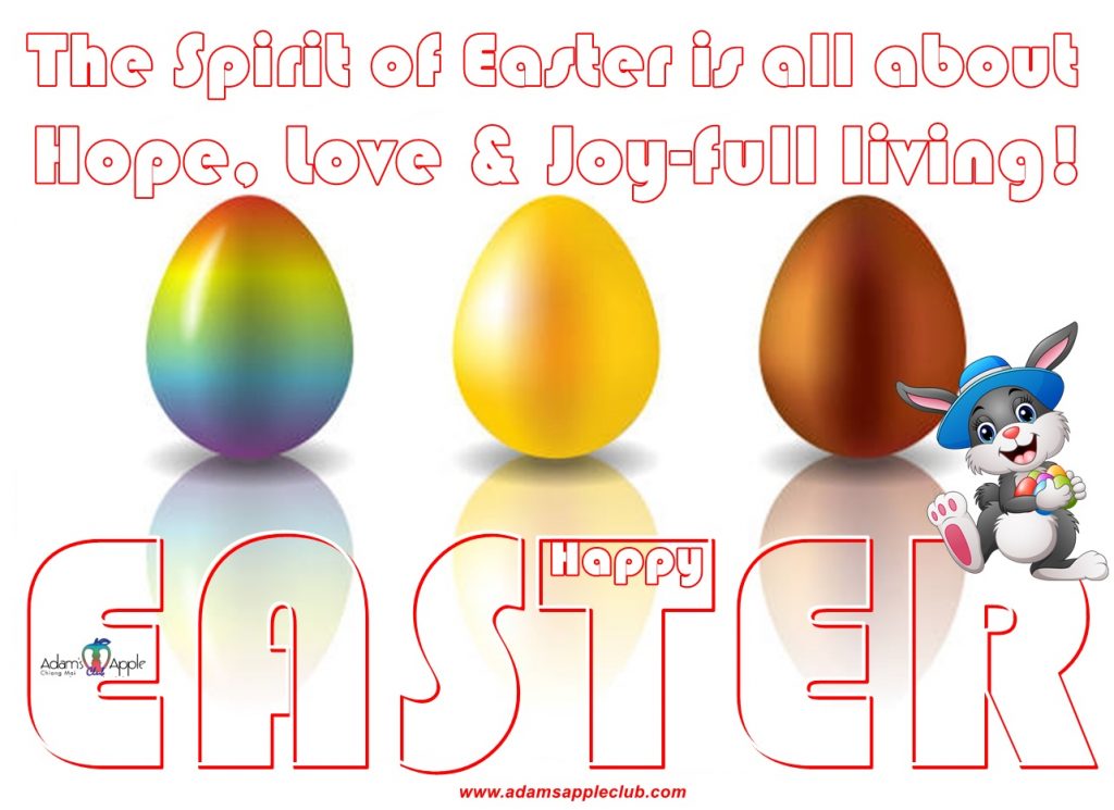 ขออวยพรวันอีสเตอร์จากเชียงใหม่ ประเทศไทย - อดัมแอ๊ปเปิ้ลคลับเชียงใหม่ ส่งความรักจากเชียงใหม่ถึงทุกคนทั่วโลก!