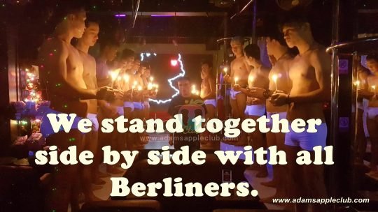 We stand together side by side with all Berliners.