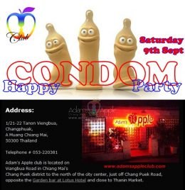 Happy Condom Party Adams Apple Gay Club