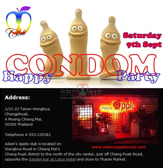 Happy Condom Party Adams Apple Gay Club