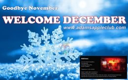 Goodbye November WELCOME DECEMBER Adams Apple Club