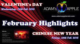 Adams Apple Club Chiang Mai Velentine and Chinese New Year