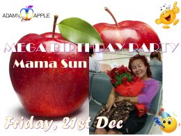 Happy Birthday Party Mama Sun 2018 Adam's Apple Club