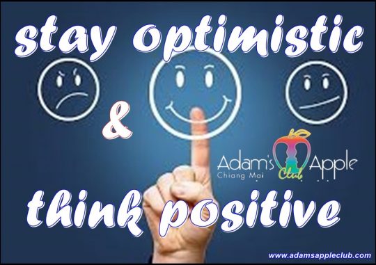 Stay optimistic and think positive Adams Apple Club