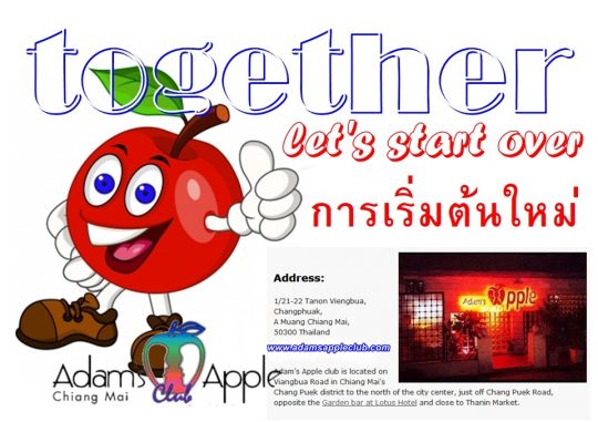 let's start over together Adams Apple Club Chiang Mai