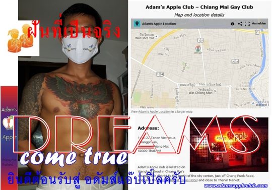 Dreams come true Adams Apple Club Gay Bar Chiang Mai