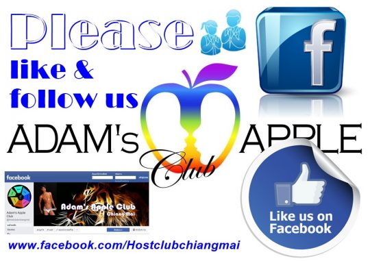FACEBOOK please like and follow us Adams Apple Club Chiang Mai