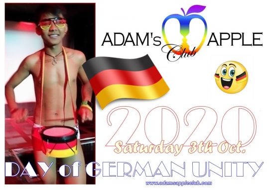 GERMAN UNITY Day 2020 Adams Apple Club Chiang Mai Adult Entertainment Live Shows Gay Bar Host Bar Nightclub with Liveshows Go-Go Bar
