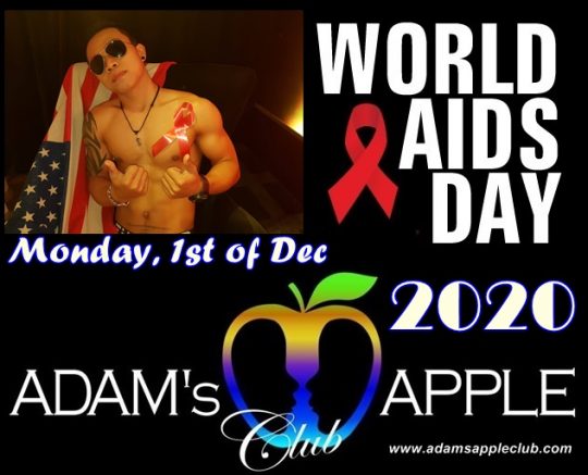 World AIDS Day 2020 RockTheRibbon Adams Apple Club Chiang Mai Thailand Host Bar Go-Go bar Adult Entertainment Gay Bar Night Club Ladyboy Cabaret