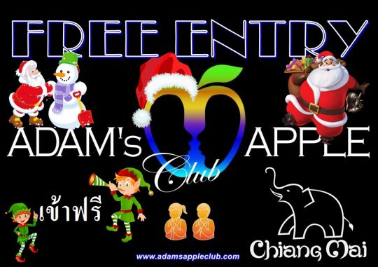 Christmas time with us at Adam's Apple Club in Chiang Mai Adult Entertainment Host Bar Gay Bar Nightclub Nightlife Ladyboy Cabaret Kathoy