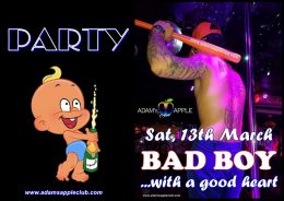 Bad Boy Party 2021 Adams Apple Club Gay Bar Chiang Mai Nightclub Nightlife Host Bar Gay Club with Adult Entertainment Ladyboy Liveshows LGBTQ