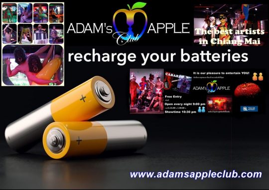 Recharge your batteries Adams Apple Club Gay Bar Chiang Mai If you want to see a really amazing Show, please come to Adams Apple Club in Chiang Mai.