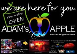 We are still here for YOU Adam’s Apple Club Chiang Mai Gay Bar Nightclub with Ladyboy Live Shows Adult Male Entertainment Thai Boys Gay Scene