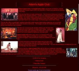 Gay Website from old times Adams Apple Club Chiang Mai Golden – Unforgettable – Wonderful Adult Entertainment Host Bar Nightclub
