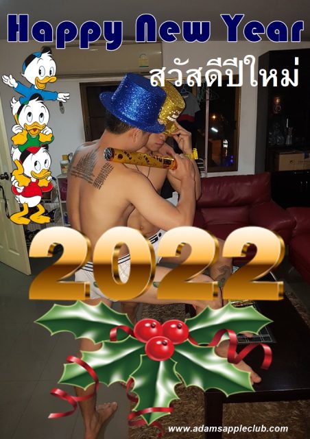 Happy New Year 2022 Adam's Apple Club Gay Bar Chiang Mai Thailand. We wish all our friends around the world a Happy New Year 2022