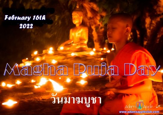 Magha Puja Day 2022 Adams Apple Club Host Bar Thailand. Magha Puja is the second most important Buddhist festival