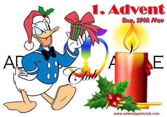 1. Advent 2022 Celebrate the 1. ADVENT with us!Sunday, 27th November 2022 @ Adams Apple Club Chiang Mai gay friendly Nightclub in the North