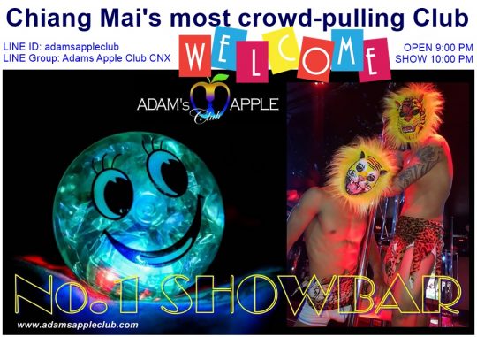 Chiang Mai most crowd-pulling Nightclub: Adams Apple Club, unique and gay friendly Venue is a friendly, fun-loving venue in Thailand