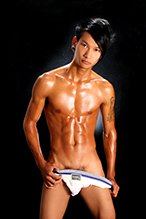 Cute young Thai gay boy dancer at Adams Apple Club Chiang Mai