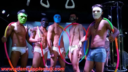 Sexy hula hoop gay show Adams Apple Club