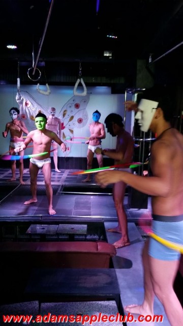 Sexy hula hoop gay show Adams Apple Club