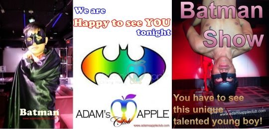 Gay Adams Apple Club Batman