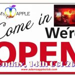 Adams Apple Club We are open Monday