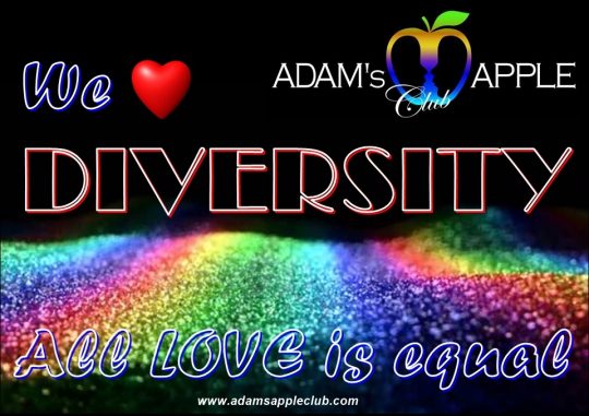 We LOVE DIVERSITY Adams Apple Gay Club Chiang Mai Host Bar