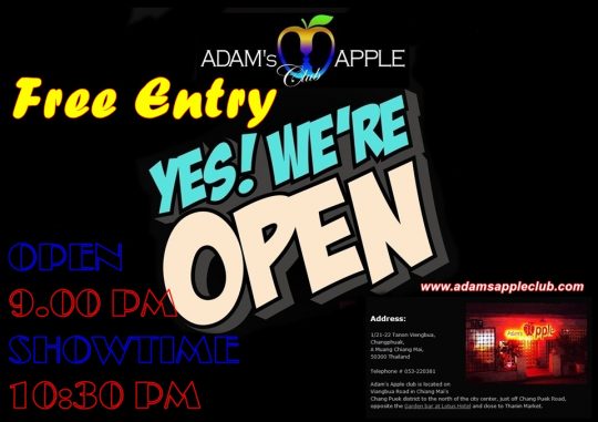 Adams Apple Gay Club Chiang Mai Showtime