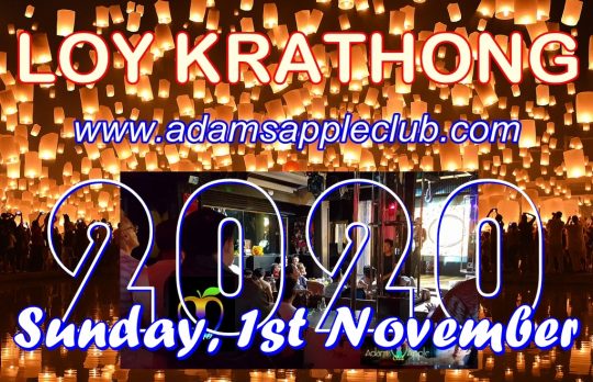Loy Krathong 2020 PARTY Adams Apple Club Chiang Mai Adult Entertainment Gay Bar Host Bar Nightclub Ladyboy Cabaret Liveshows Thaiboy