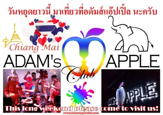 This Long Weekend Adams Apple Club Chiang Mai Adult Entertainment Nightclub best-known Gay Bar in Chiang Mai Go Go Bar Ladyboy Cabaret