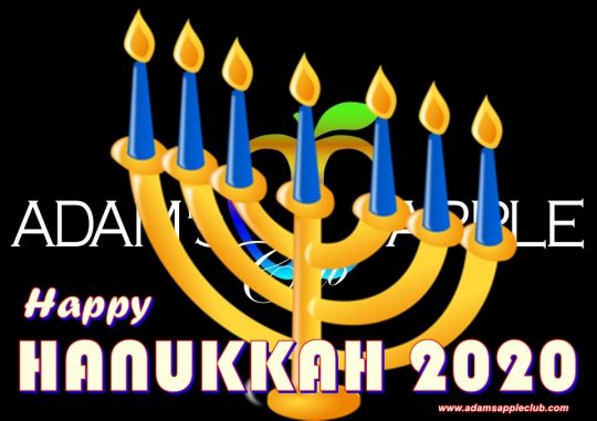 Happy HANUKKAH 2020 Adams Apple Club Chiang Mai to all our friends all over the world! Adult Entertainment Chiang Mai Nightclub Gay Host Bar