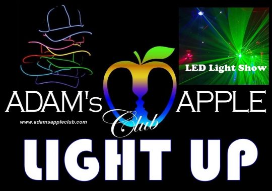 LIGHT UP LED SHOW Adams Apple Club Chiang Mai Bar Gay Asian Boys Ladyboys with Live Performance Nightclub Host Bar LGBTQ Adult Entertainment Thai Boys