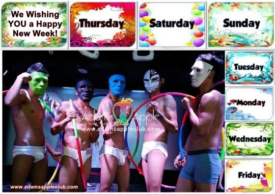 We Wishing YOU a Happy New Week! Adams Apple Club Chiang Mai Adult Entertainment Host Bar Gay Club Adult Entertainment Ladyboy Cabaret Go-Go Bar
