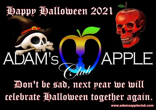 Happy Halloween 2021 Adams Apple Club Chiang Mai Gay Bar Thailand Host Bar with Adult Entertainment ladyboy Cabaret gay friendly Thai Boy