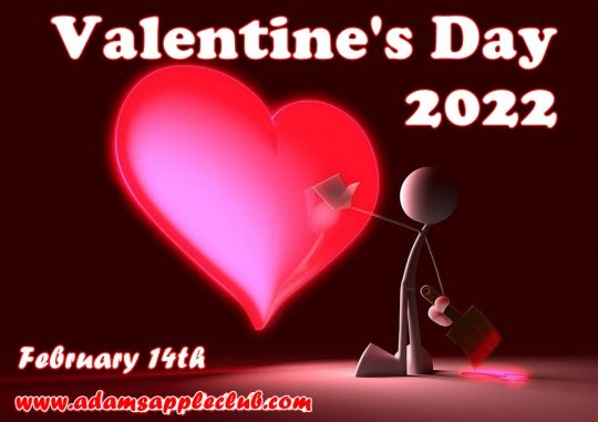 Valentines Day 2022 Adams Apple Club Chiang Mai Host Bar Thailand. Don't be sad, next year we will celebrate Valentines Day together again