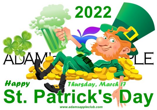 St. Patrick's Day 2022 Adams Apple Club Chiang Mai Gay Bar Thailand. We wish all our friends around the world a Happy St Patrick's Day 2022