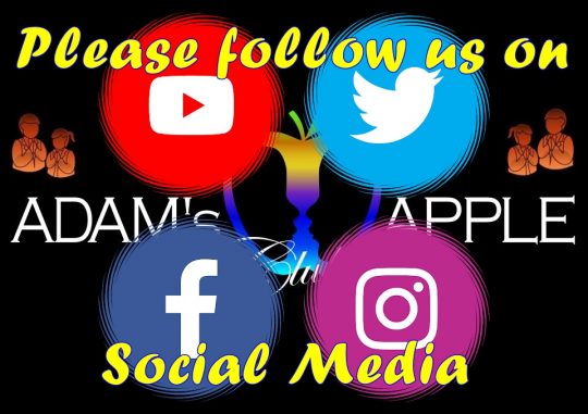 Social Media we are on Adam's Apple Club Chiang Mai, Thailand. We are very happy if YOU follow us on Social Media. Gay Bar and Host Club