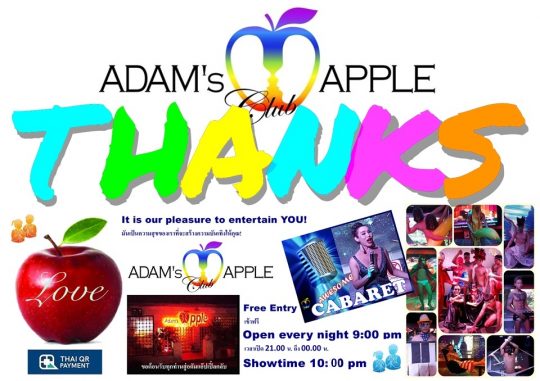 Thank YOU Gay Bar Chiang Mai, Thailand Adam's Apple Club. Thank you, dear ones, from all over the world, you are wonderful, thank you.
