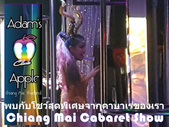 Chiang Mai Cabaret Show Adams Apple Club Adult Entertainment OPEN every Night 9:00 PM and our amazing unique Show START every Night 10:00 PM.