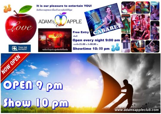 Every Day is a Gift! Always the best Shows in town - FREE ENTRY Adam’s Apple Club in Chiang Mai OPEN every Night 9:00 PM Show START 10:00 PM