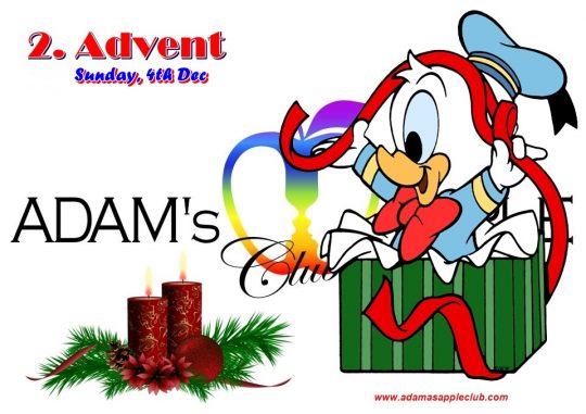 Celebrate the 2. ADVENT with us! Adams Apple Club Chiang Mai. We are happy to see YOU at Adam’s Apple Club to celebrate the 2. ADVENT with us!