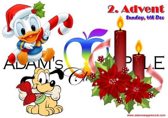 Celebrate the 2. ADVENT with us! Adams Apple Club Chiang Mai. We are happy to see YOU at Adam’s Apple Club to celebrate the 2. ADVENT with us!