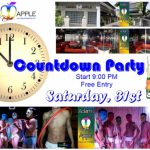 Countdown Party 2022 Adam's Apple Club Chiang Mai Thailand Start 9:00 PM Free Entry We love to entertain YOU!