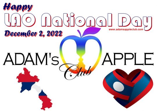 LAO National Day 2022 Adams Apple Club Chiang Mai Nightclub We wish all our friends from Lao a Happy Lao National Day 2022 gay friendly Venue