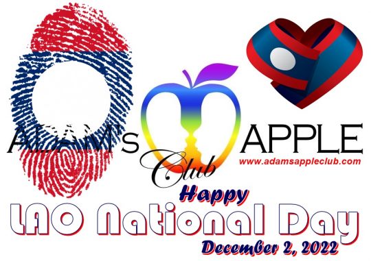 LAO National Day 2022 Adams Apple Club Chiang Mai Nightclub We wish all our friends from Lao a Happy Lao National Day 2022 gay friendly Venue