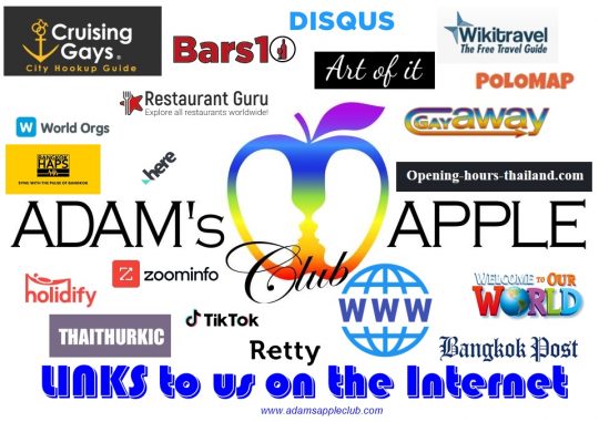 LINKS to us on the Internet - Adam's Apple Club Chiang Mai. We would be happy if you followed and liked us on our SOCIAL MEDIA platforms