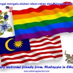 A warm welcome to our guests from Malaysia at Adam's Apple Club in Chiang Mai, the gay friendly Venue in the North of Thailand, LGBTQ