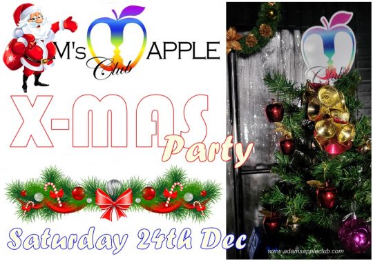 X-Mas 2022 PARTY Saturday, 24th December Adam's Apple Club Chiang Mai in the North of Thailand gay friendly Venue wit Drag Queen Shows 