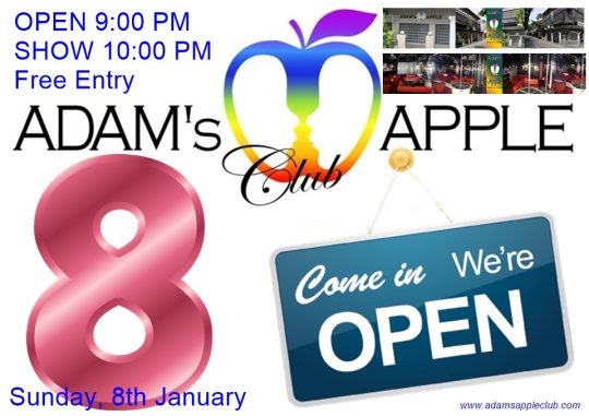 Poster for Adams Apple Club Chiang Mai - open tonight after election